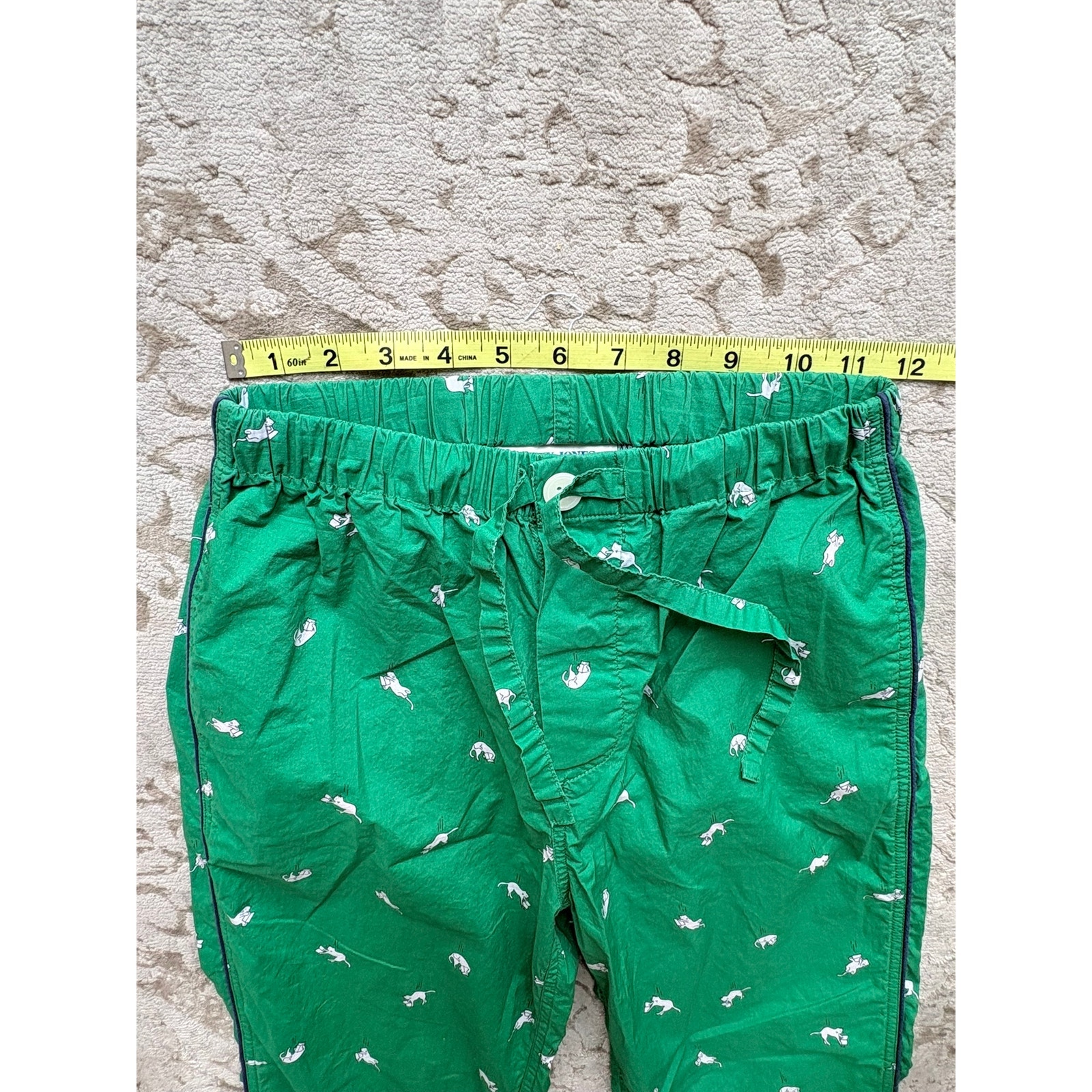 Sleepy Jones X New Yorker Women's Xxs Green Dog Print Pajama Set Cotton — image 6 of 7